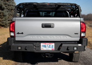Toyota Tacoma Rear Bumper - Fishbone Offroad - FB22361 - Textured Black Powder Coat - `16-`27